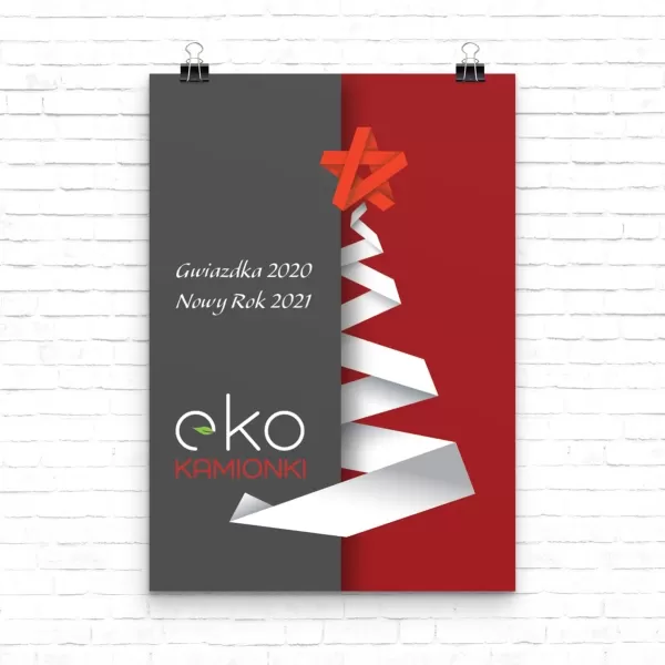 Kartka świąteczna z logo firmy